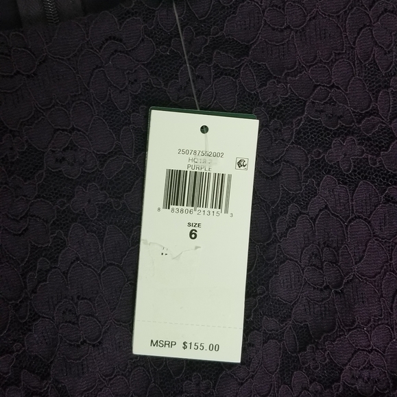 Ralph Lauren Purple Foral Lace Dress - Picture 9 of 10